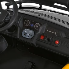 Двухместный детский багги M 6282 EBLR-1 (24V) белый, кожаное сиденье, музыка фото 53