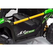 Двухместный детский багги M 6282 EBLR-1 (24V) белый, кожаное сиденье, музыка фото 86