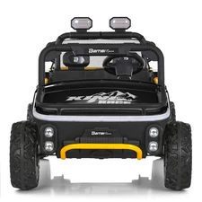 Двухместный детский багги M 6282 EBLR-2 (24V) черный, кожаное сиденье, музыка фото 37