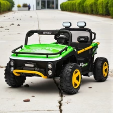 Детский электромобиль M 6282 EBLR-5 (24V) двухместный багги, кожаное сиденье, зеленый купить