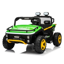 Детский электромобиль M 6282 EBLR-5 (24V) двухместный багги, кожаное сиденье, зеленый фото 37