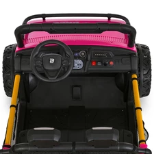 Детский электромобиль M 6282 EBLR-8 (24V) двухместный багги, кожаное сиденье, розовый фото 11