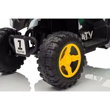 Детский квадроцикл M 6283 EL-1-2 черно-белый, кожаное сиденье фото 31