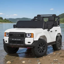 Двухместный детский электромобиль M 6280 EBLR-1 Toyota Land Cruiser, белый