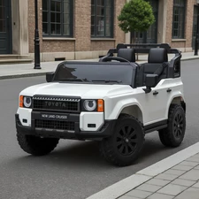Двухместный детский электромобиль M 6280 EBLR-1 Toyota Land Cruiser, белый купить