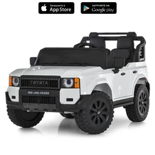 Двухместный детский электромобиль M 6280 EBLR-1 Toyota Land Cruiser, белый фото 71