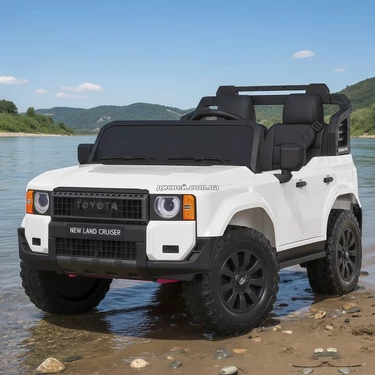 Двухместный детский электромобиль M 6280 EBLR-1 Toyota Land Cruiser, белый