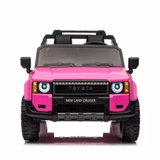 Двухместный детский электромобиль M 6280 EBLR-8 Toyota Land Cruiser, розовый фото 11