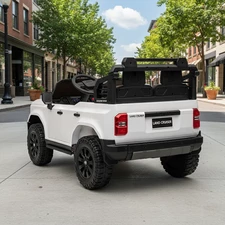 Двухместный детский электромобиль M 6280 EBLR-11 Toyota Land Cruiser, серый фото 37