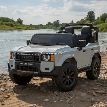 Двухместный детский электромобиль M 6280 EBLR-11 Toyota Land Cruiser, серый