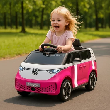 Детская машина M 6281 EBLR-8 Volkswagen ID Buzz розовая, MP3, USB, Bluetooth