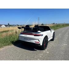 Двухместная детская машина M 6111 AL-1 (24V) Porsche, надувные резиновые колеса, белая фото 37