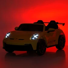 Двухместная детская машина M 6111 AL-1 (24V) Porsche, надувные резиновые колеса, белая фото 63