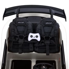 Двухместная детская машина M 6111 AL-6 (24V) Porsche, надувные резиновые колеса, желтая фото 18