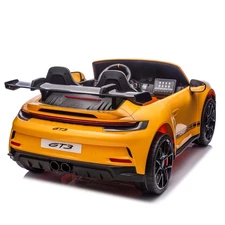 Двухместная детская машина M 6111 AL-6 (24V) Porsche, надувные резиновые колеса, желтая фото 63