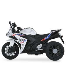 Детский мотоцикл M 6273 EL-1 белый, мягкое сиденье, USB, MP3, Bluetooth фото 54