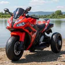 Детский мотоцикл на аккумуляторе M 6273 EL-3 красный, USB, MP3, Bluetooth