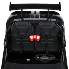 Двухместный детский электромобиль M 6107 EBLR-2 (24V) Ford, четыре мотора, черный фото 15