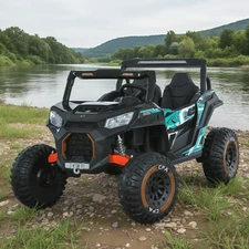 Двухместный детский электромобиль багги M 6278 EBLR-2-15 (24V) черно-бирюзовый, 4 мотора фото 63