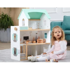 Кукольный домик MD 0165 деревянная игрушка, три этажа, мебель купить