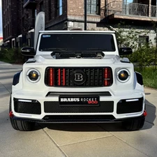 Детский электромобиль джип M 6257 EBLR-1 Mercedes Brabus, мягкое сиденье, белый фото 14