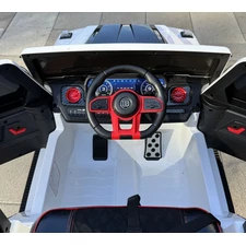 Детский электромобиль джип M 6257 EBLR-1 Mercedes Brabus, мягкое сиденье, белый фото 16