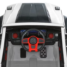 Детский электромобиль джип M 6257 EBLR-1 Mercedes Brabus, мягкое сиденье, белый фото 22