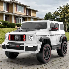 Детский электромобиль джип M 6257 EBLR-1 Mercedes Brabus, мягкое сиденье, белый купить