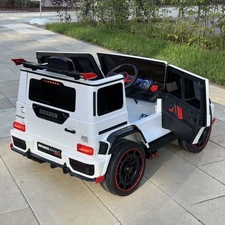 Детский электромобиль джип M 6257 EBLR-1 Mercedes Brabus, мягкое сиденье, белый фото 41
