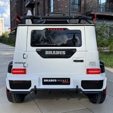 Детский электромобиль джип M 6257 EBLR-1 Mercedes Brabus, мягкое сиденье, белый фото 54