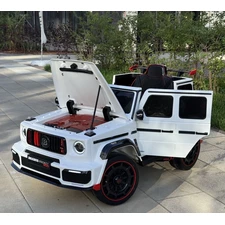 Детский электромобиль джип M 6257 EBLR-1 Mercedes Brabus, мягкое сиденье, белый фото 63