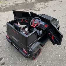 Детский электромобиль джип M 6257 EBLR-2 Mercedes Brabus, мягкое сиденье, черный фото 54