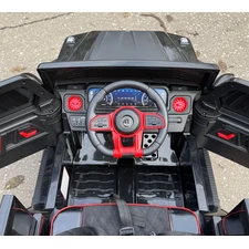 Детский электромобиль джип M 6257 EBLR-2 Mercedes Brabus, мягкое сиденье, черный фото 86