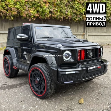 Детский электромобиль джип M 6257 EBLR-2 Mercedes Brabus, мягкое сиденье, черный