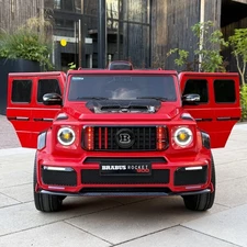 Детский электромобиль джип M 6257 EBLR-3 Mercedes Brabus, мягкое сиденье, красный фото 14