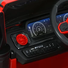 Детский электромобиль джип M 6257 EBLR-3 Mercedes Brabus, мягкое сиденье, красный фото 15