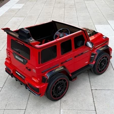 Детский электромобиль джип M 6257 EBLR-3 Mercedes Brabus, мягкое сиденье, красный фото 37