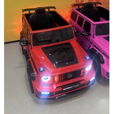 Детский электромобиль джип M 6257 EBLR-3 Mercedes Brabus, мягкое сиденье, красный фото 54