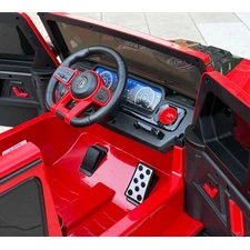 Детский электромобиль джип M 6257 EBLR-3 Mercedes Brabus, мягкое сиденье, красный фото 86