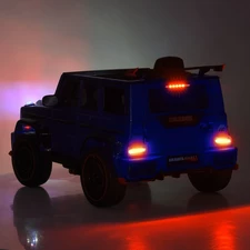 Детский электромобиль джип M 6257 EBLR-4 Mercedes Brabus, мягкое сиденье, синий фото 31