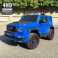 Детский электромобиль джип M 6257 EBLR-4 Mercedes Brabus, мягкое сиденье, синий купить