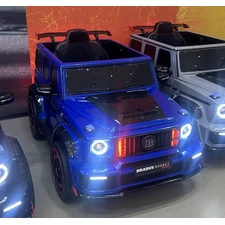 Детский электромобиль джип M 6257 EBLR-4 Mercedes Brabus, мягкое сиденье, синий фото 41