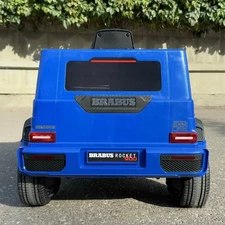 Детский электромобиль джип M 6257 EBLR-4 Mercedes Brabus, мягкое сиденье, синий фото 54
