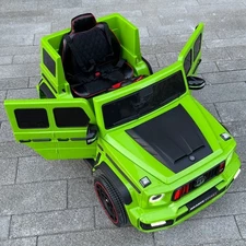 Детский джип M 6257 EBLR-5 зеленый, Mercedes Brabus, мягкие EVA колеса фото 63