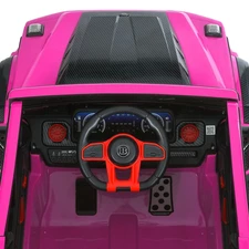 Детский джип M 6257 EBLR-8 розовый, Mercedes Brabus, мягкие EVA колеса фото 15