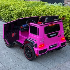 Детский джип M 6257 EBLR-8 розовый, Mercedes Brabus, мягкие EVA колеса фото 37