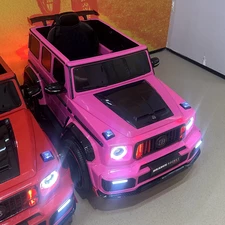 Детский джип M 6257 EBLR-8 розовый, Mercedes Brabus, мягкие EVA колеса фото 54