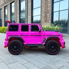 Детский джип M 6257 EBLR-8 розовый, Mercedes Brabus, мягкие EVA колеса фото 63