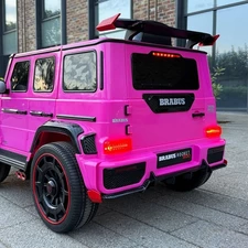 Детский джип M 6257 EBLR-8 розовый, Mercedes Brabus, мягкие EVA колеса фото 71