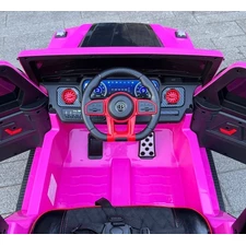 Детский джип M 6257 EBLR-8 розовый, Mercedes Brabus, мягкие EVA колеса фото 86